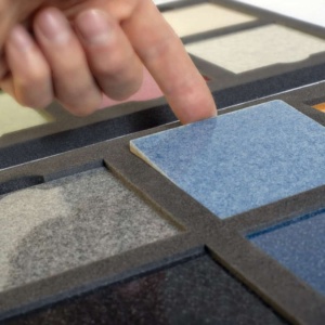 ceramic sample binder with foam