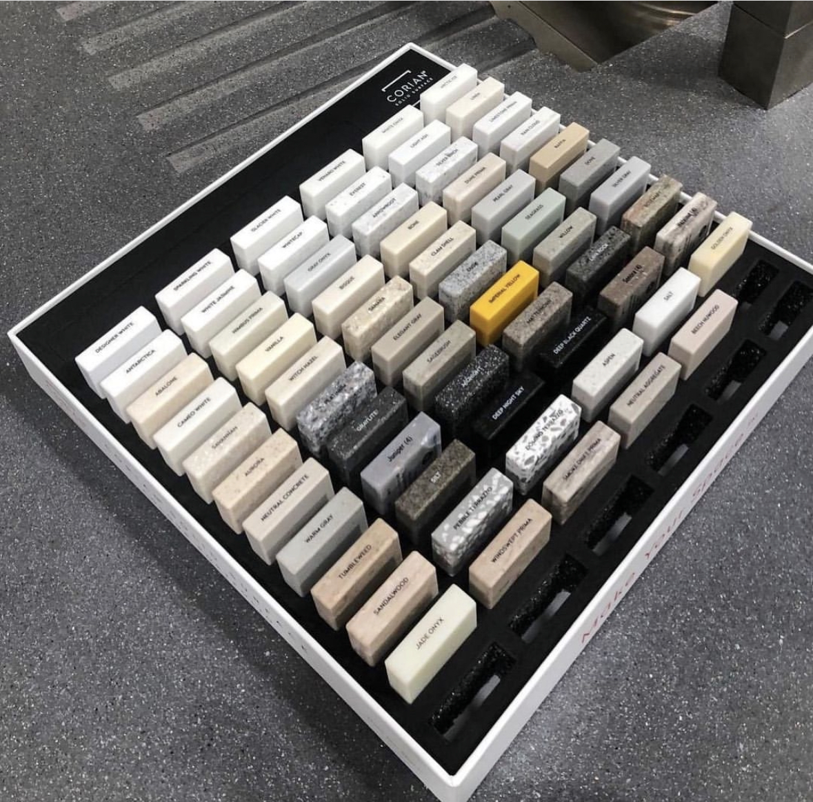 stone sample box